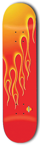 powell red brite lite flames deck